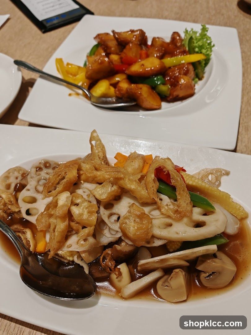 Two dishes of food