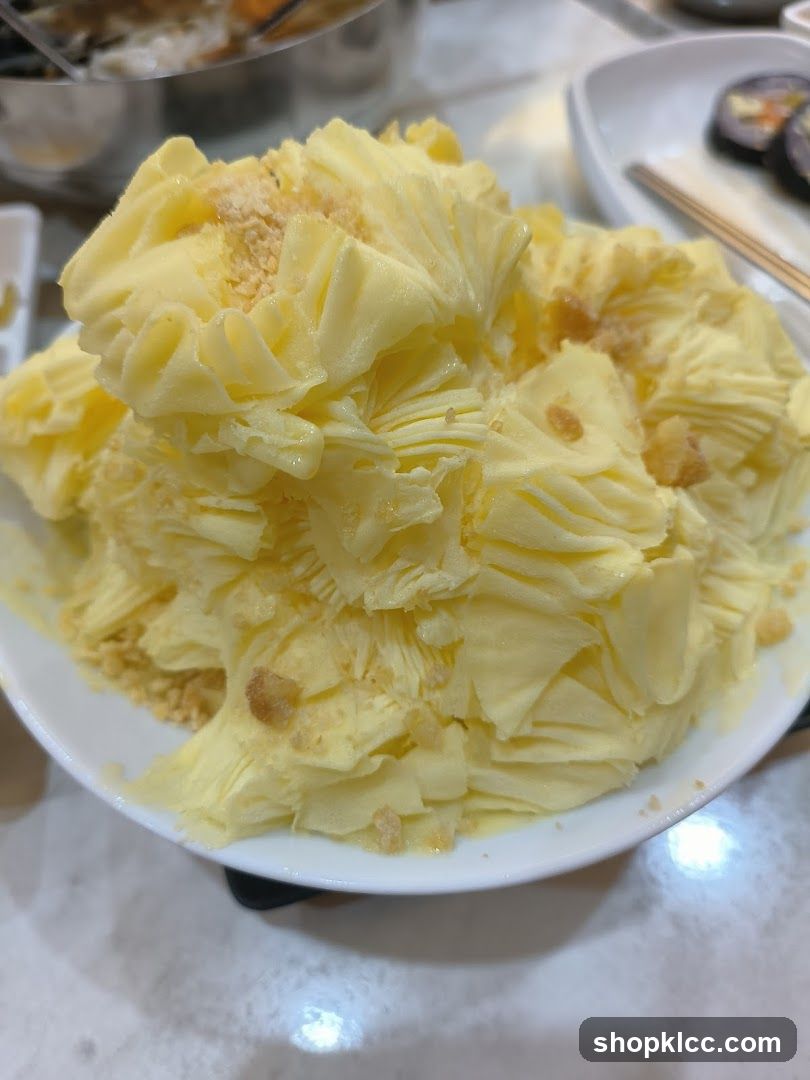 Dessert with shaved ice