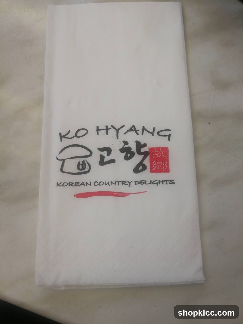 Napkin with restaurant logo