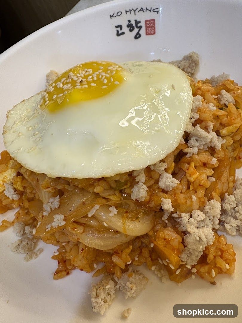 Kimchi Fried Rice with Fried Egg