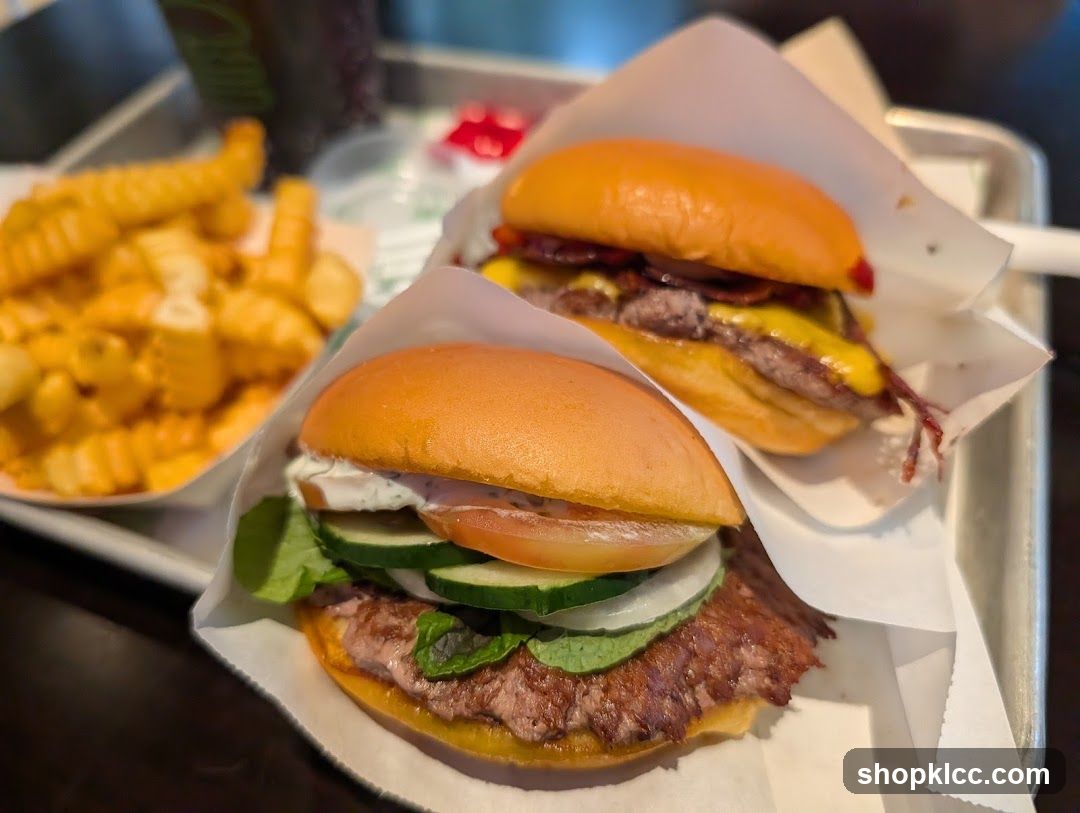 Two Burgers and Fries