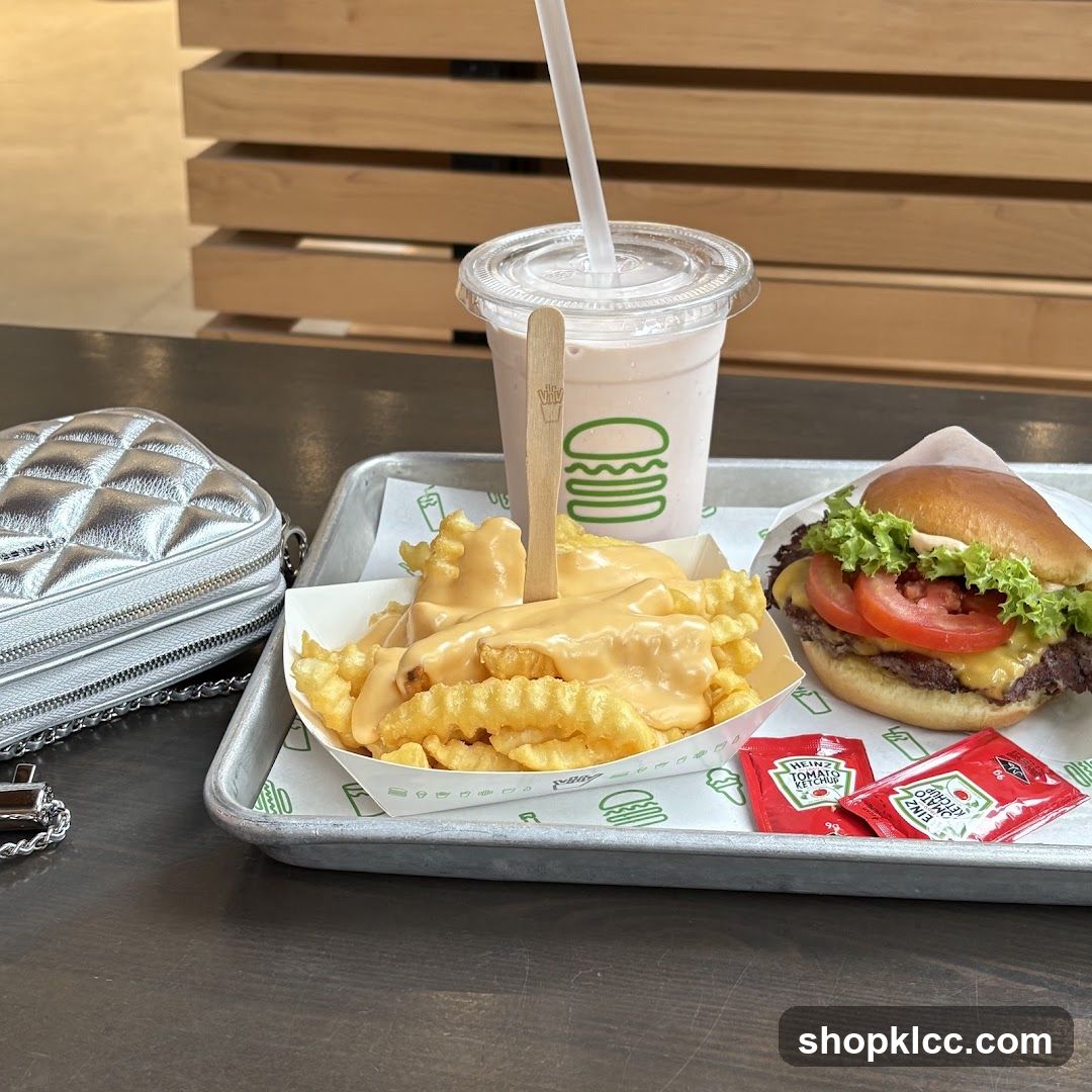 Burger, Fries, and Shake