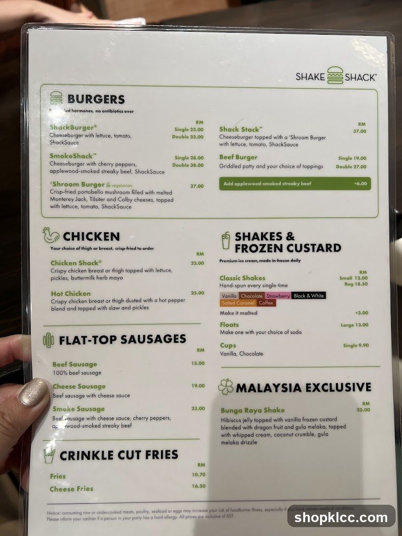 Shake Shack Menu