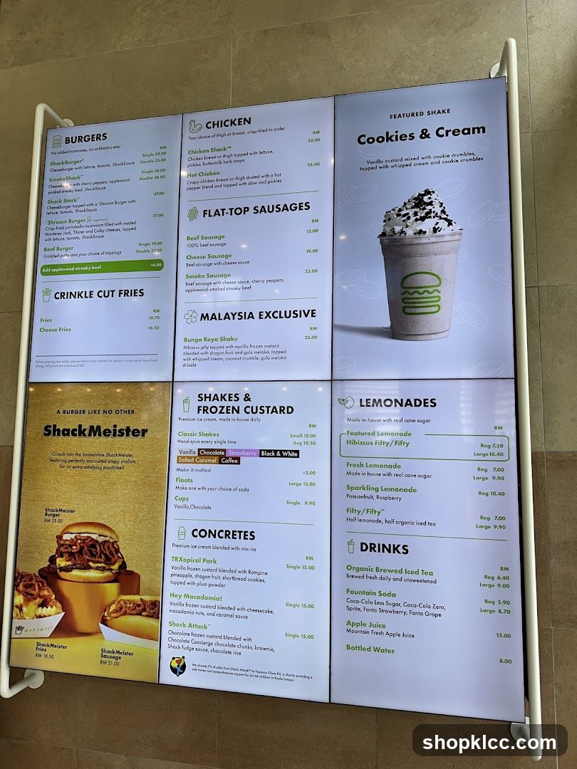Shake Shack Menu
