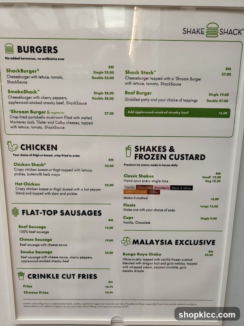 Shake Shack Menu