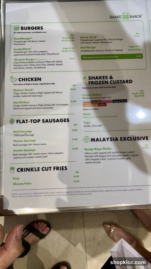Shake Shack Menu