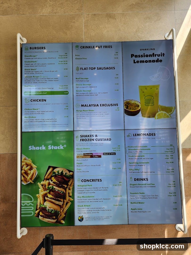 Shake Shack Menu