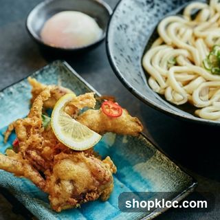 Fried Calamari and Udon Noodles