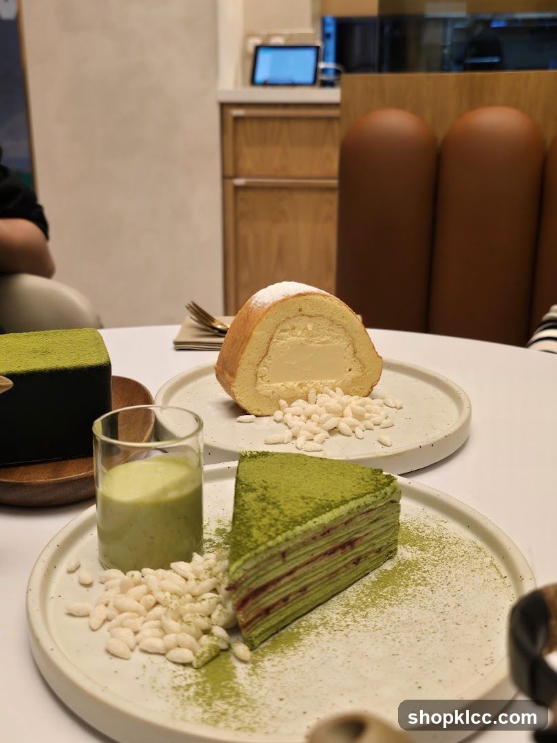Desserts on a table