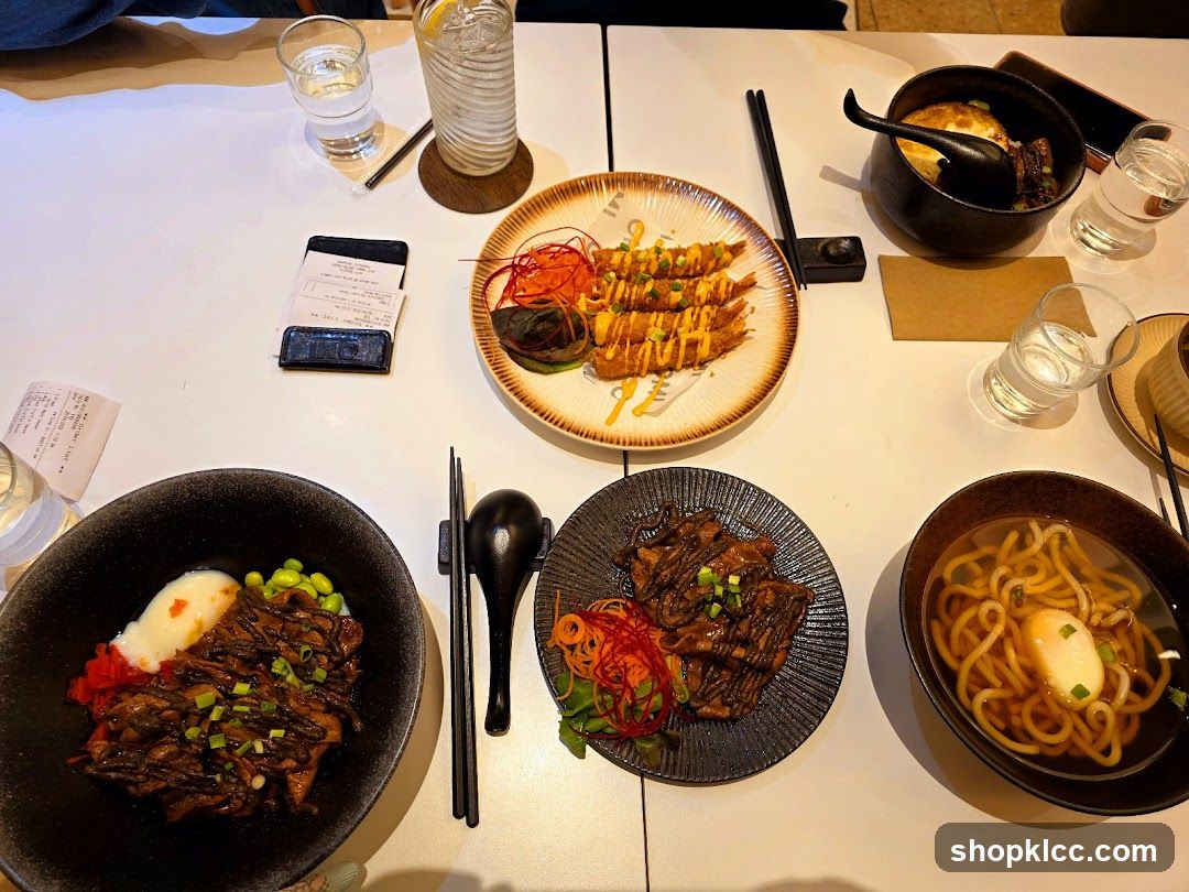 Table with Japanese Food