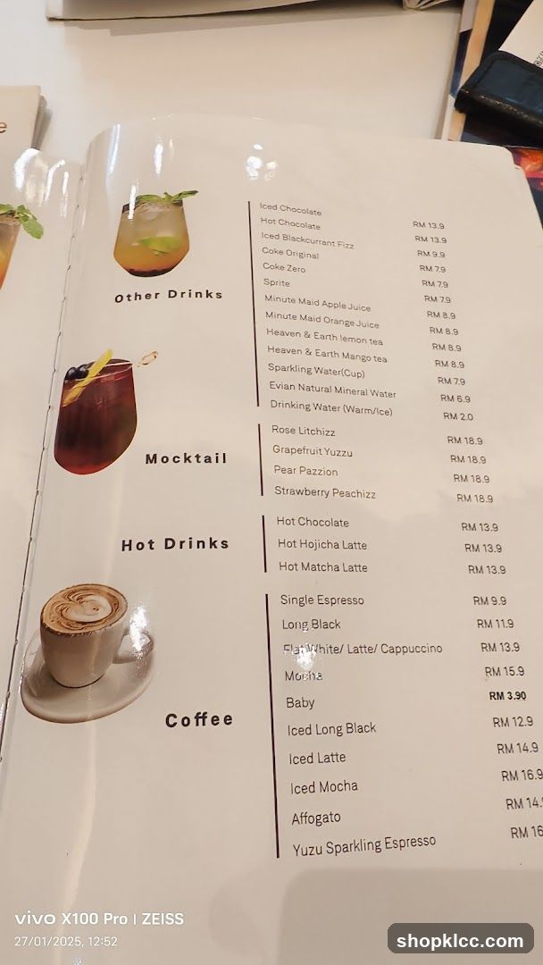 Drinks Menu