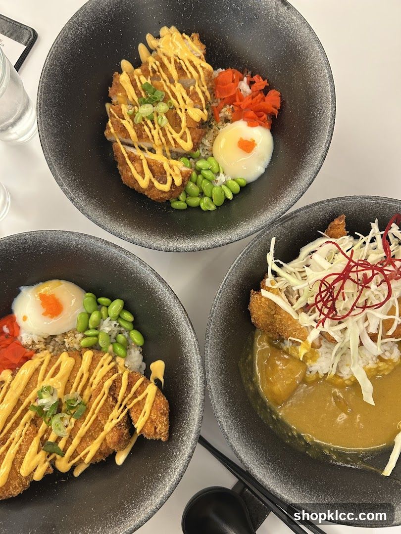 Three Bowls of Japanese Food