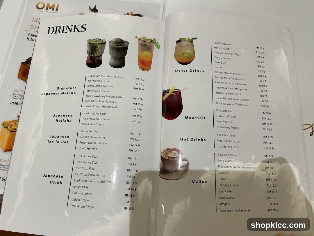 Drinks Menu