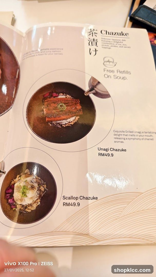 Chazuke Menu