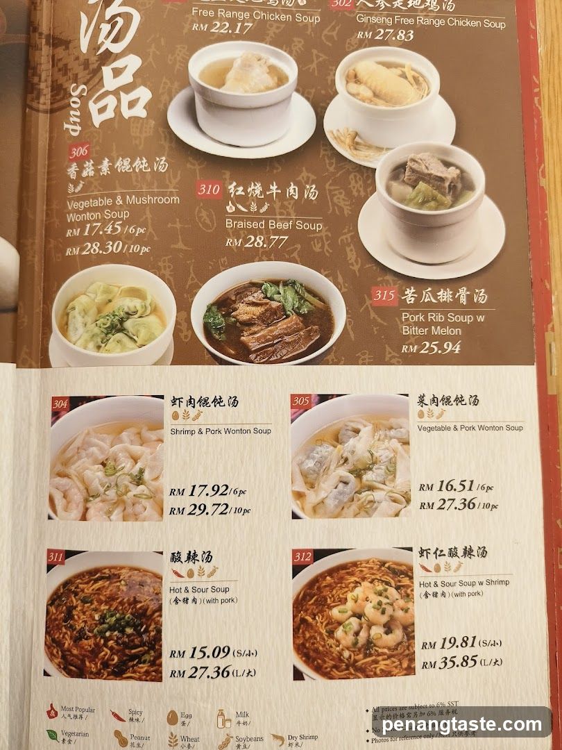 Soup Menu