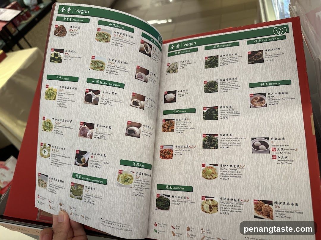 Vegan Menu