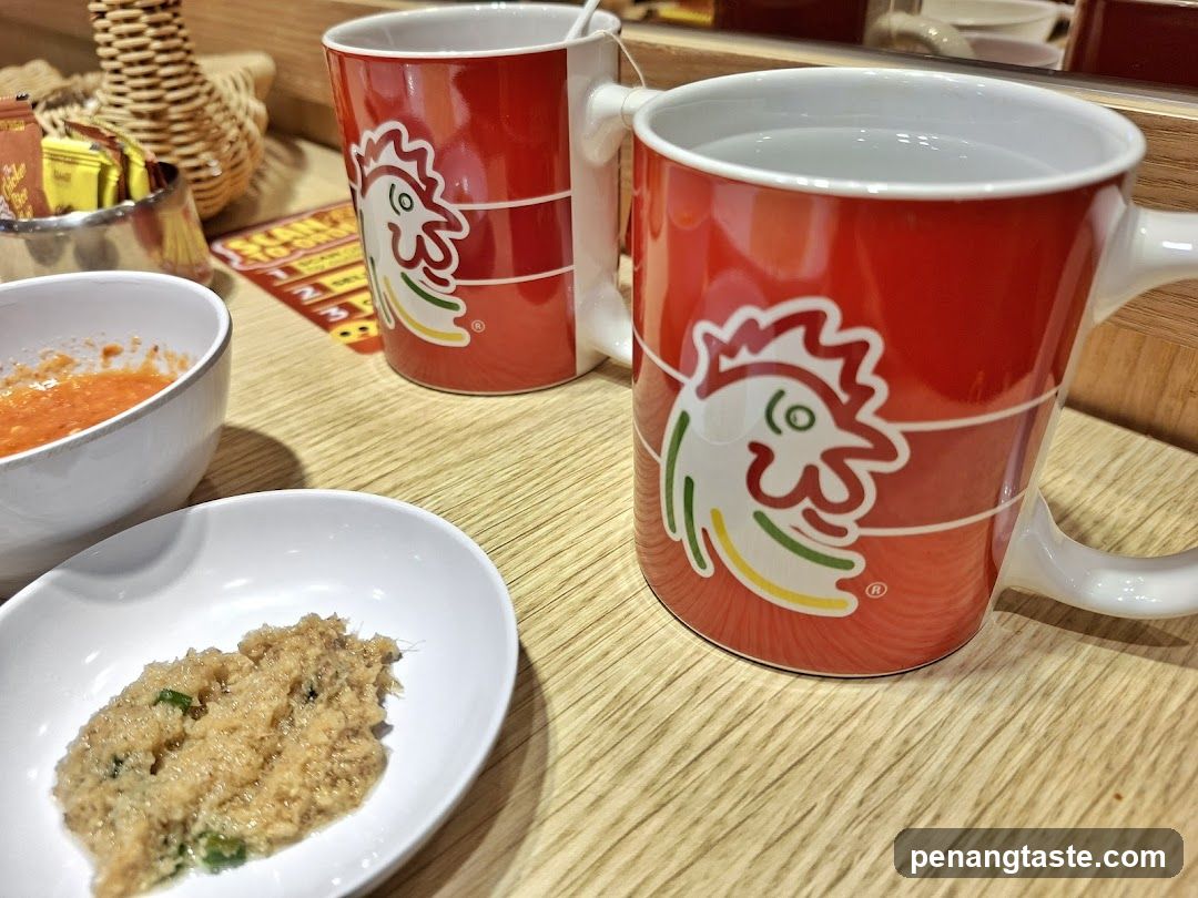 Table Setting with Mugs and Condiments