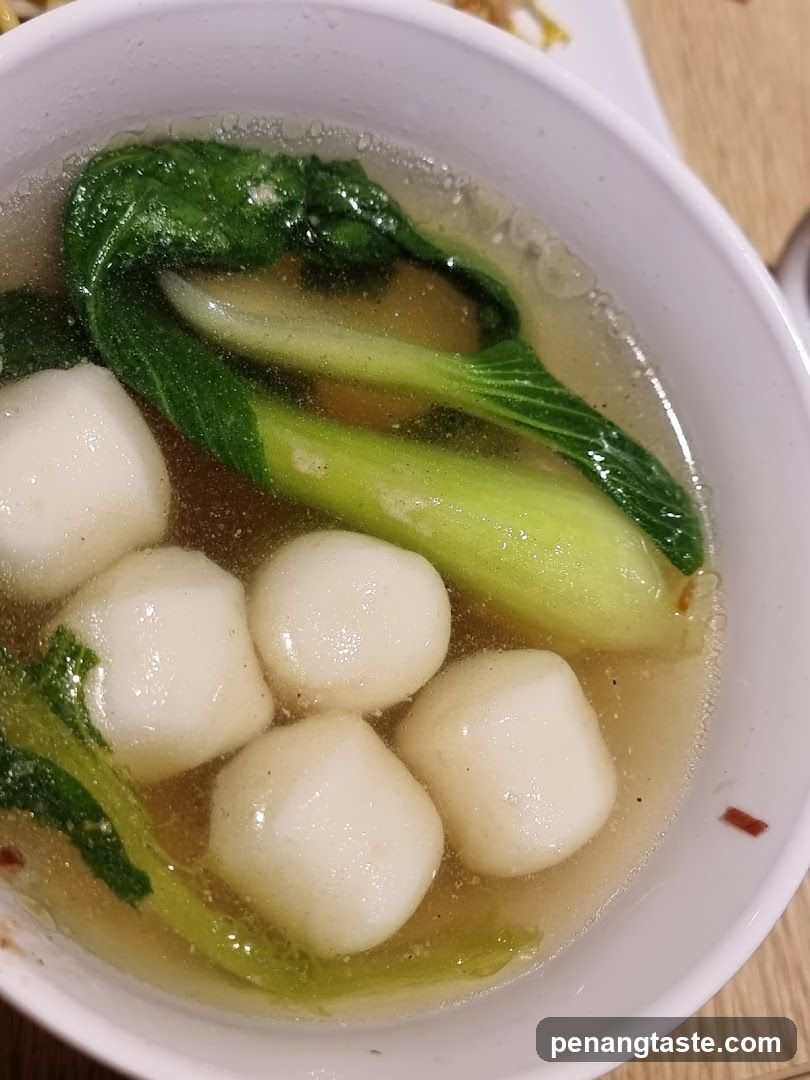 Fish Ball Soup with Bok Choy