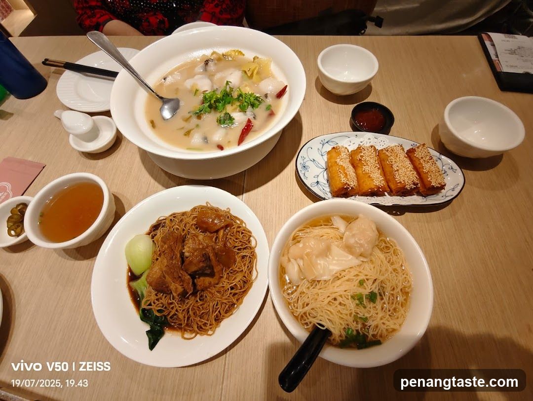 Table with various dishes