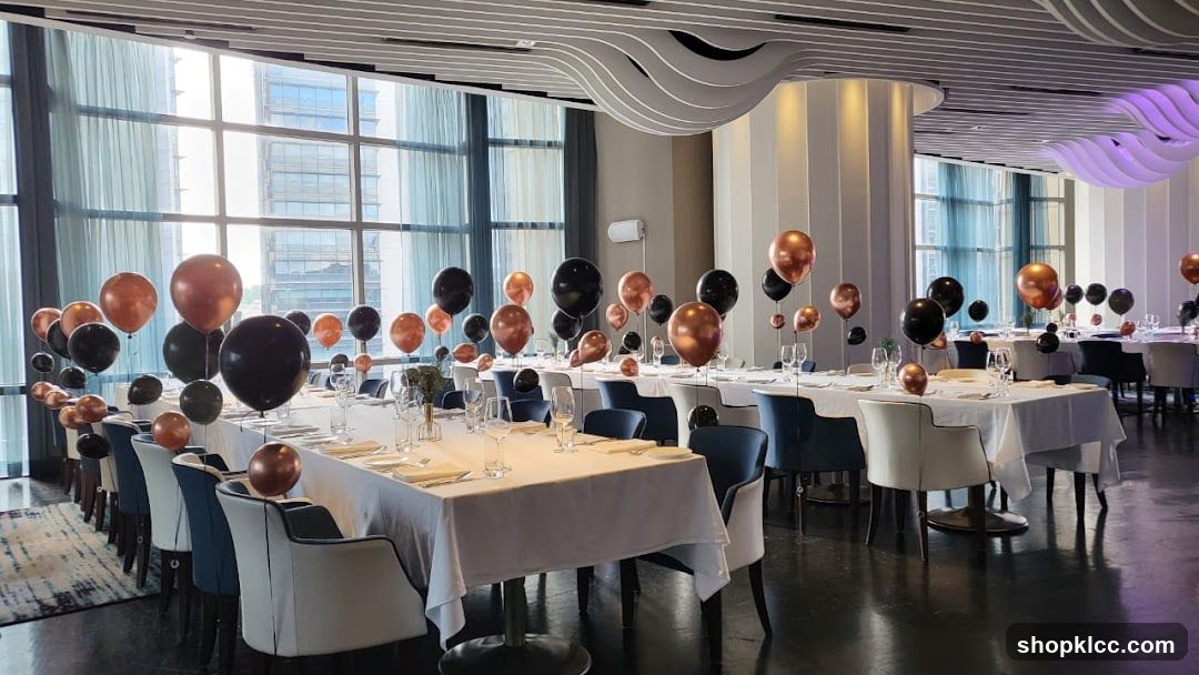 Event Space Decorated with Balloons