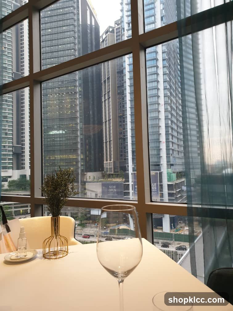 Restaurant Table with City View