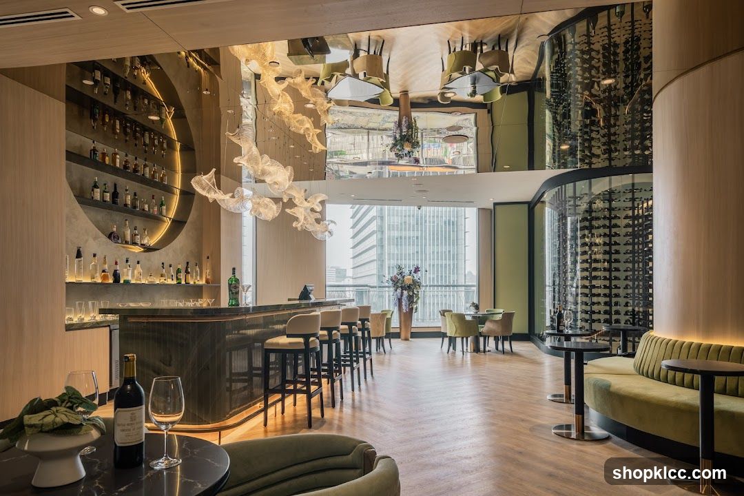 Elegant Bar Interior with Wine Display