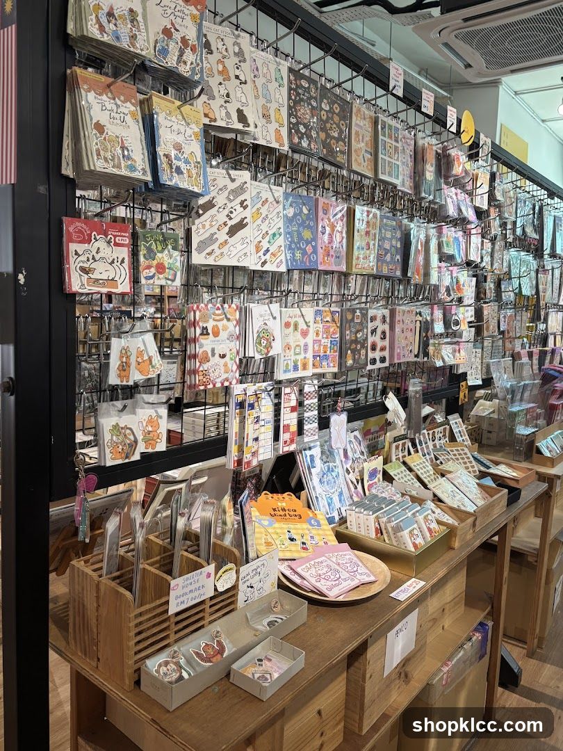 Sticker and Stationery Shop Display