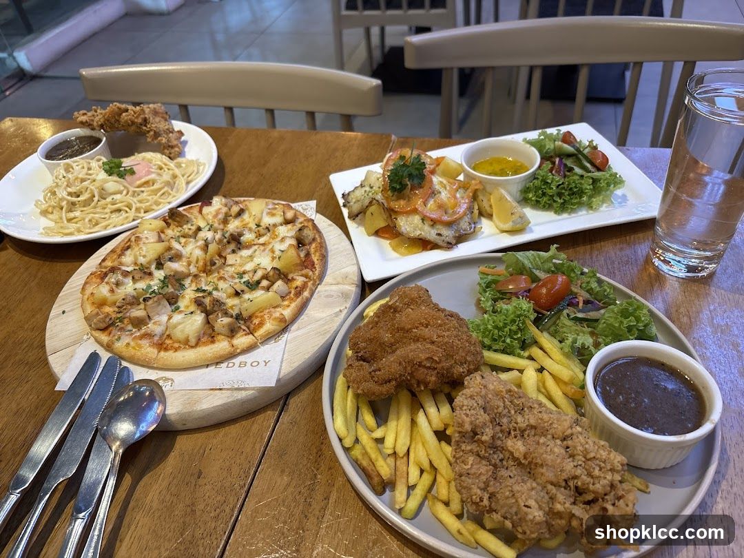 Table with various dishes