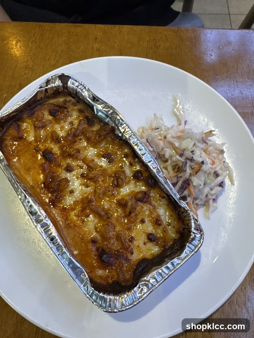 Baked Dish with Coleslaw