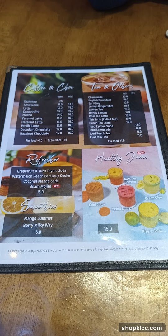 Coffee & Tea Menu
