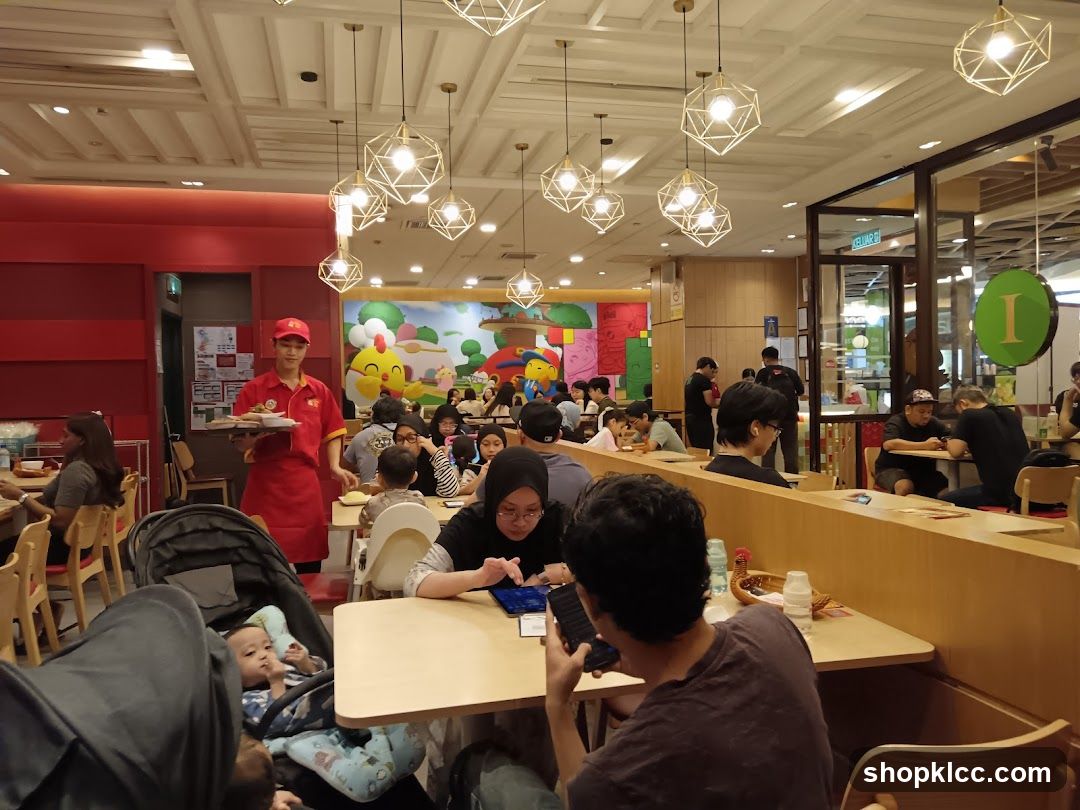 Restaurant Interior with Diners and Staff