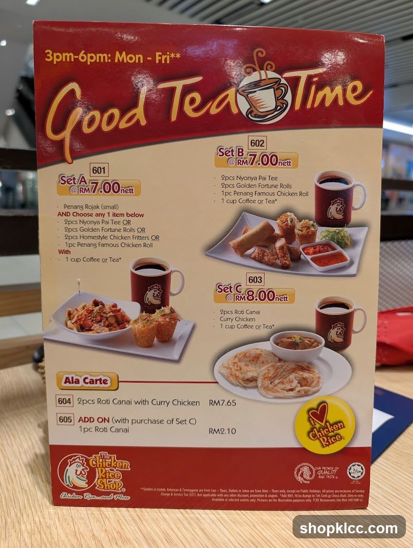 Good Tea Time Menu