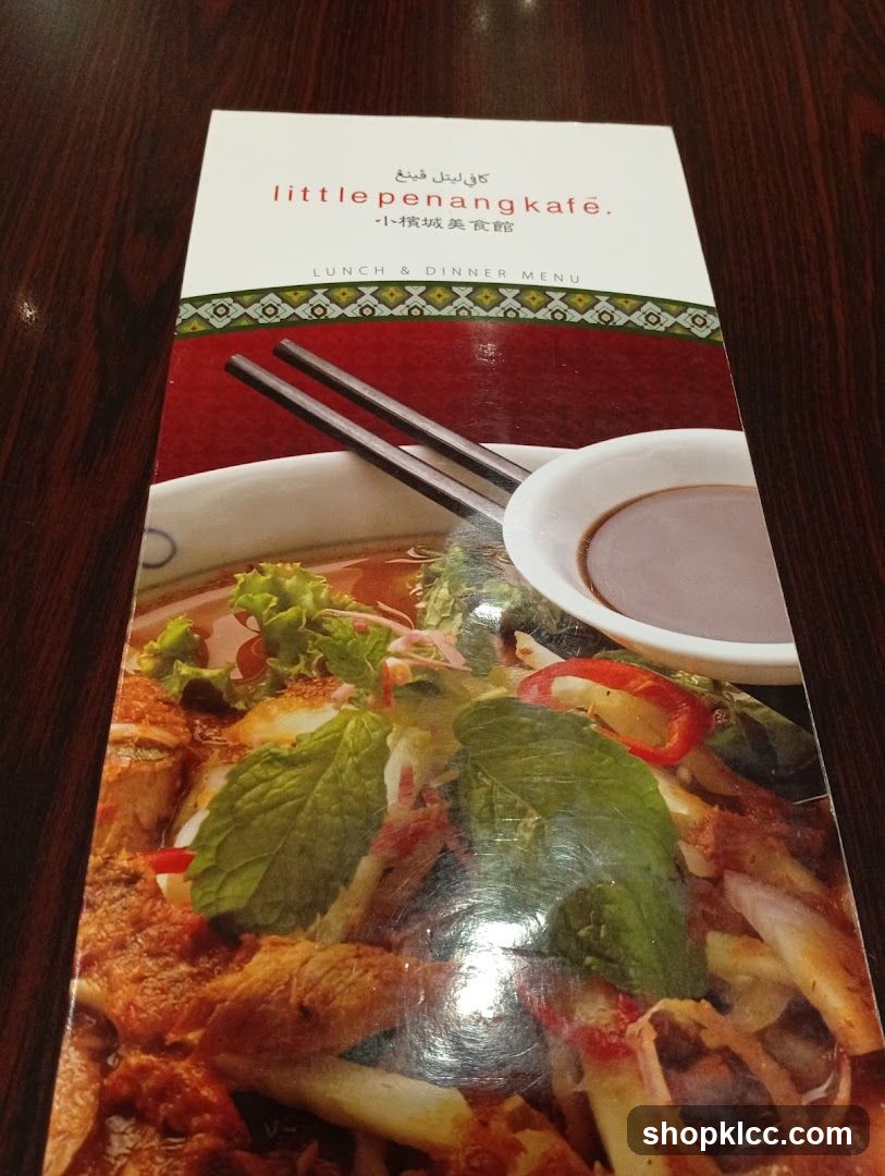 Little Penang Kafe Lunch & Dinner Menu