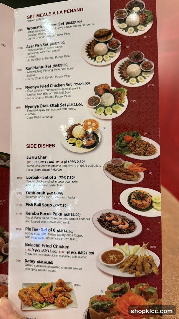 SET MEALS A LA PENANG