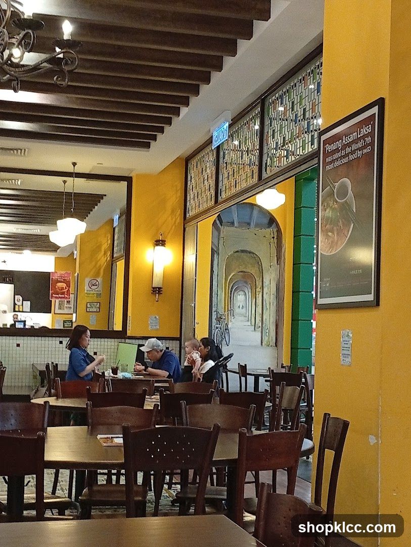 Restaurant Interior with People Dining