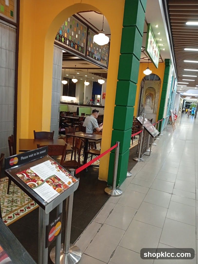 Restaurant Entrance with Menu Stand