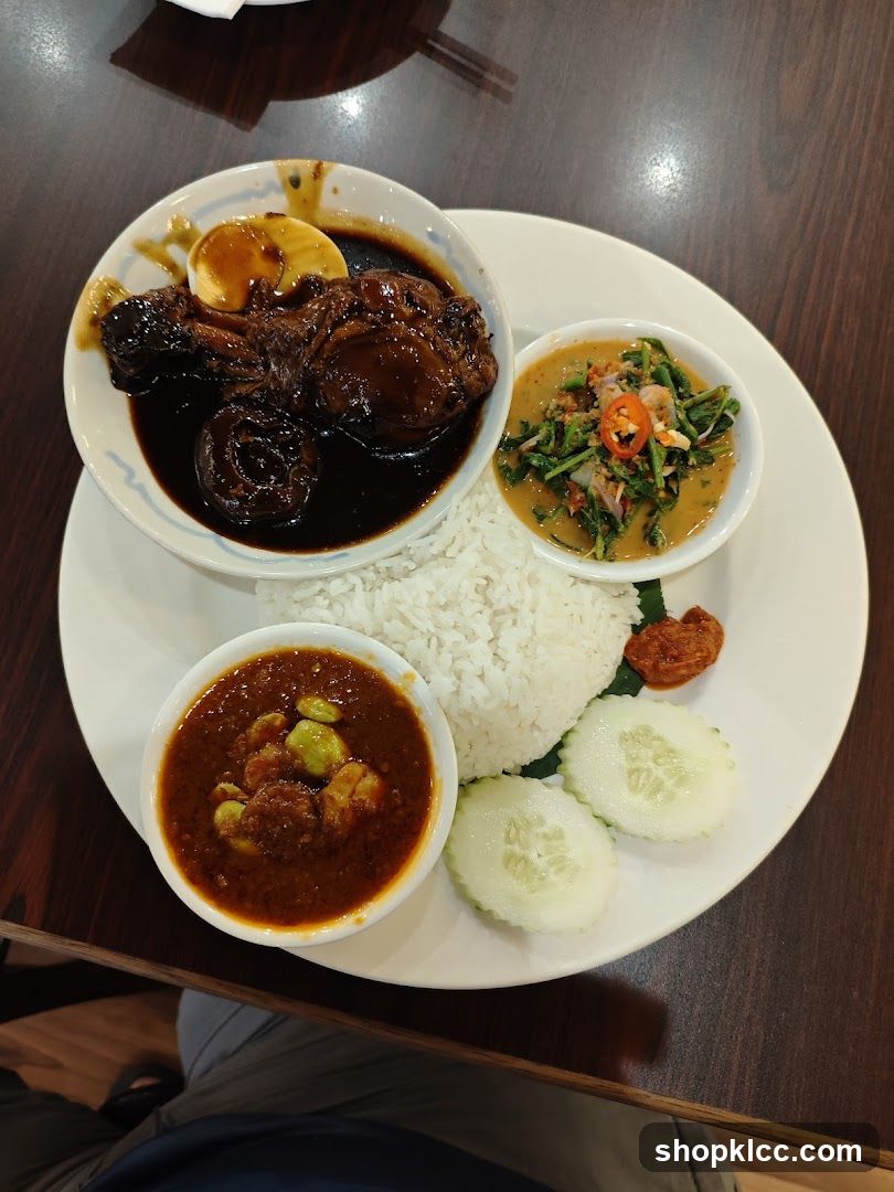 Nasi Lemak with Chicken and Petai