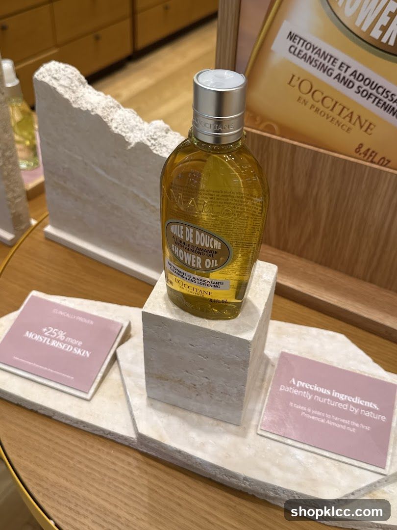 L'Occitane Shower Oil Display