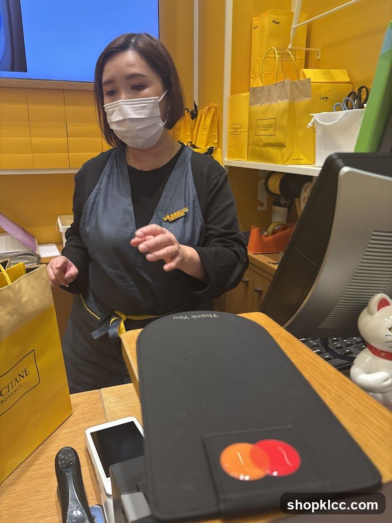 Cashier at L'Occitane