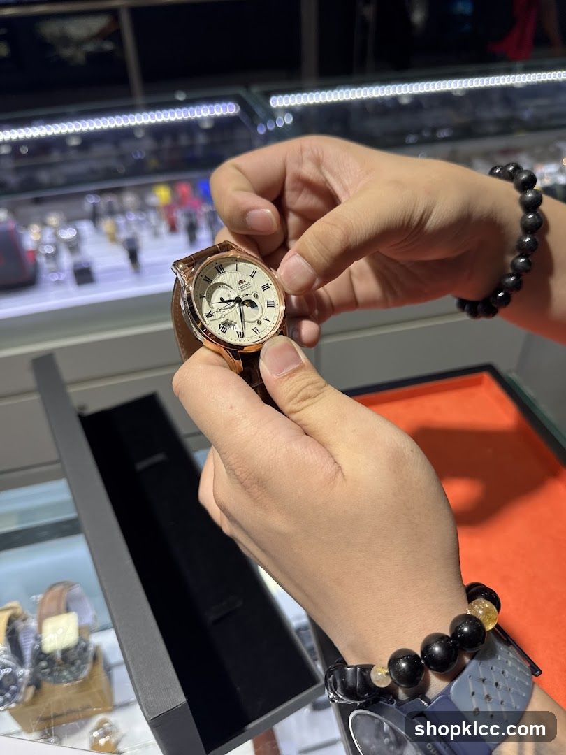 Person holding a watch