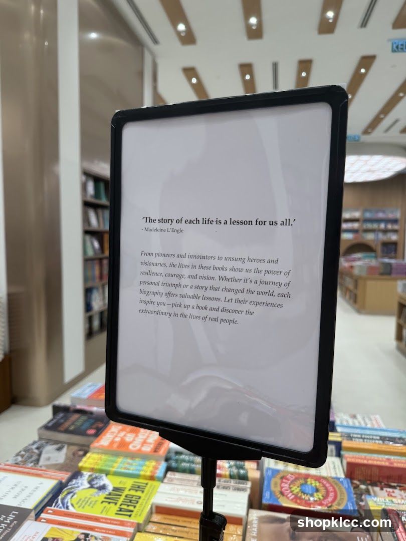 Bookstore Display with Quote