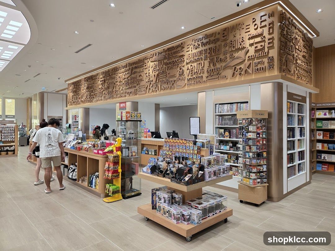 Bookstore Interior with Merchandise Displays