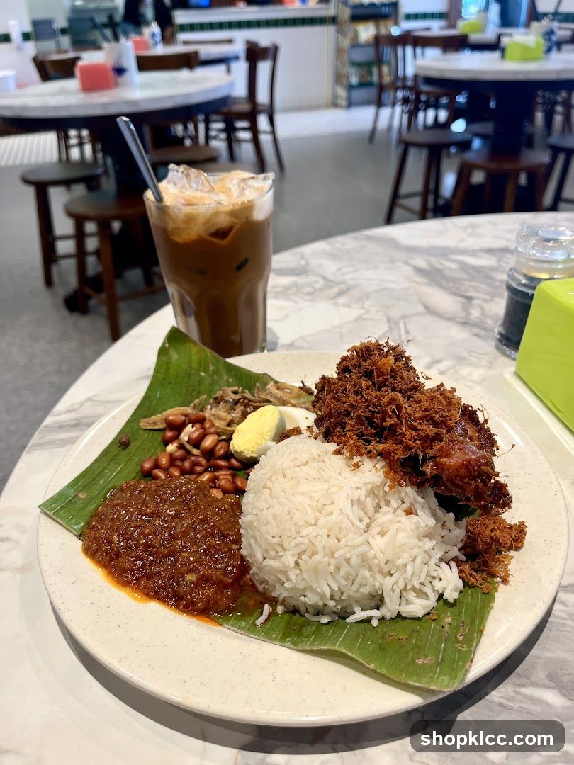 Nasi Lemak and Iced Coffee