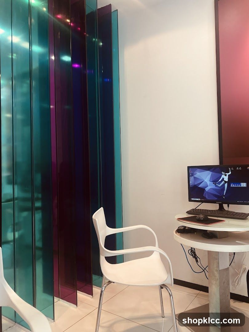 Modern Waiting Area with Computer