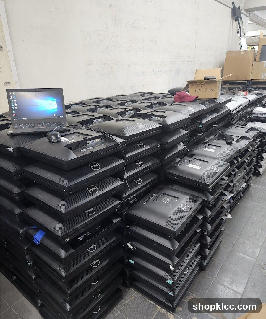 Stack of Dell Monitors