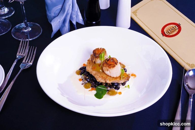 Seared Scallops and Fish Dish