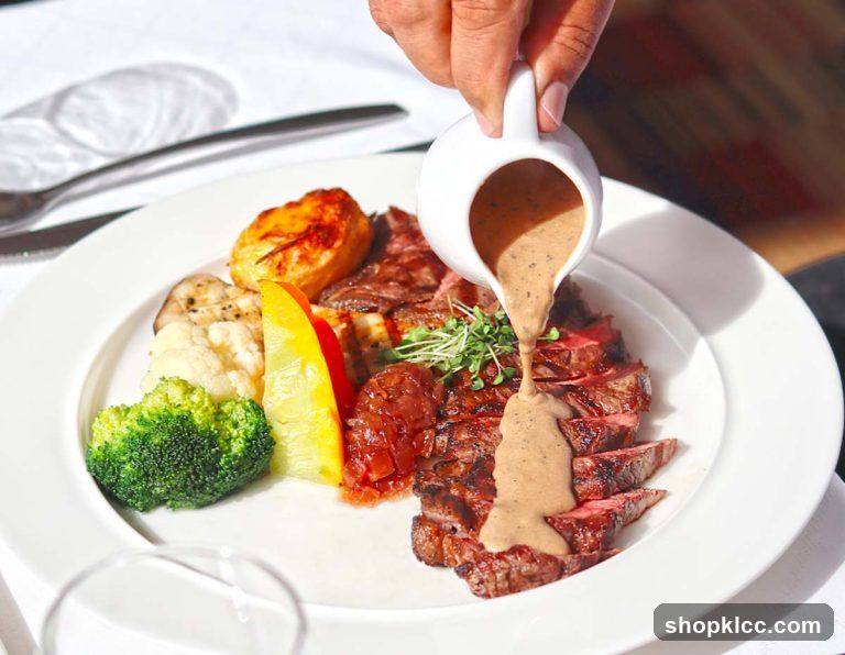 Steak Dinner with Sauce