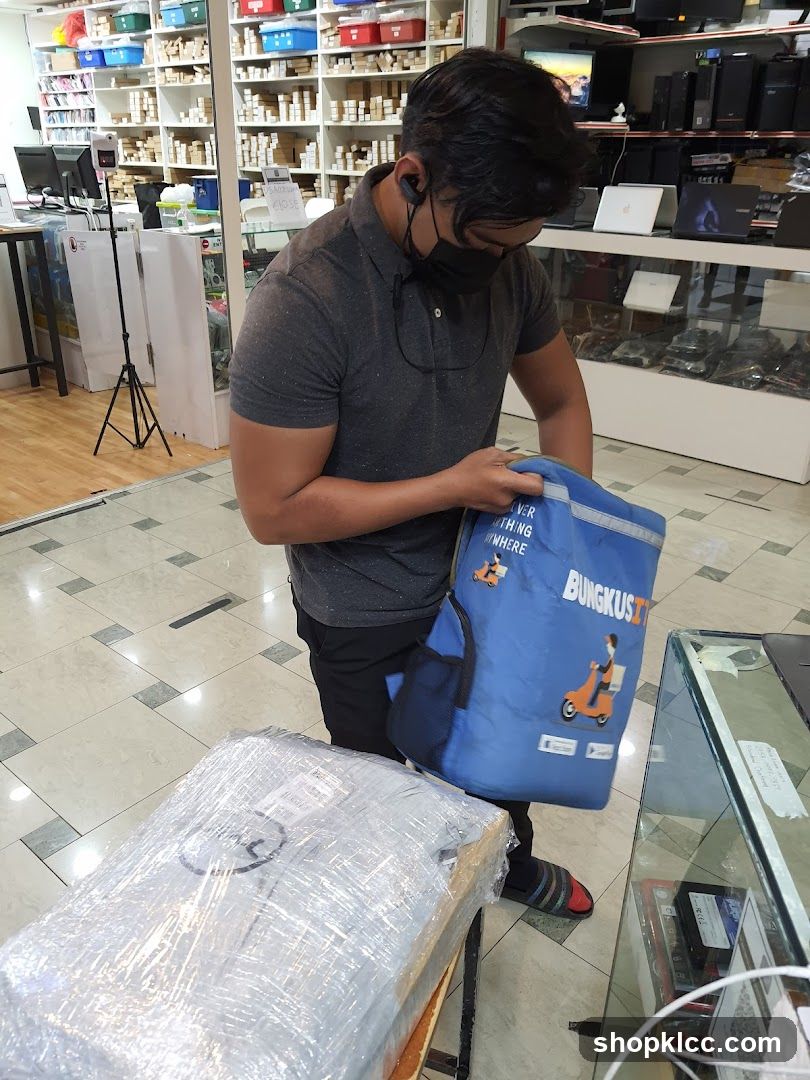 Delivery Person with Bag