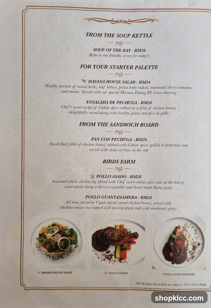 Menu Page