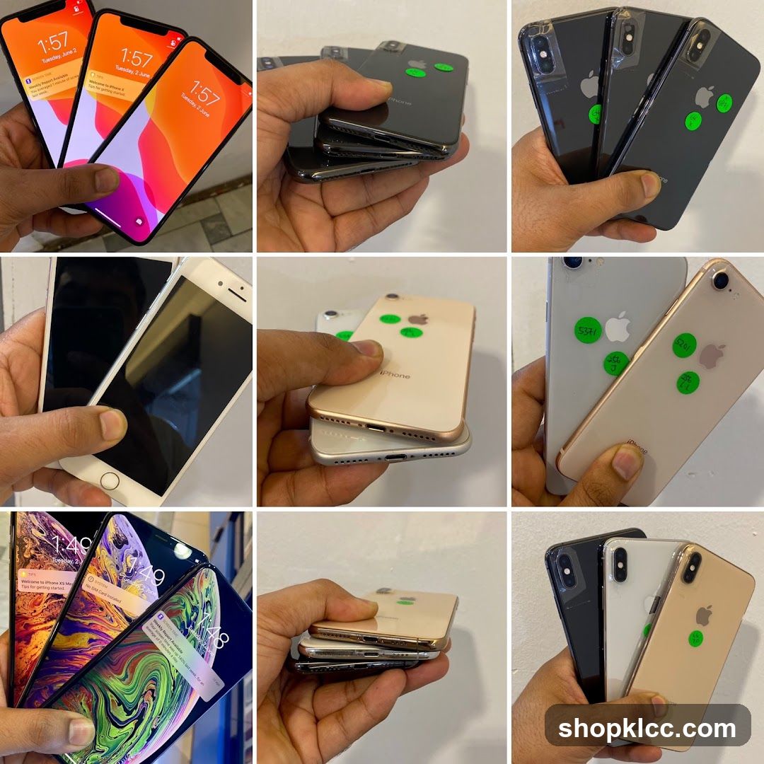 Collection of iPhones